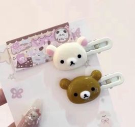 Rilakkuma and Korilakkuma Hair clip one set of two!