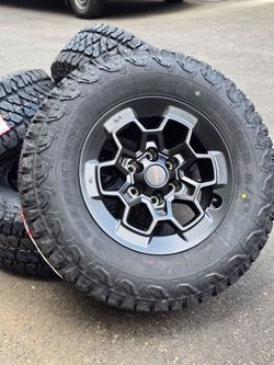New 17" Black Toyota TRD style wheels and tires