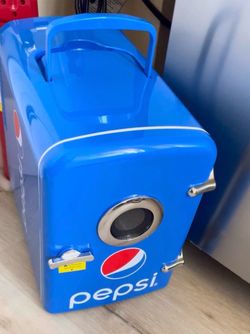 Limited edition Pepsi 9-Can Portable Mini Fridge & Bluetooth Speaker – Compact Personal Cooler