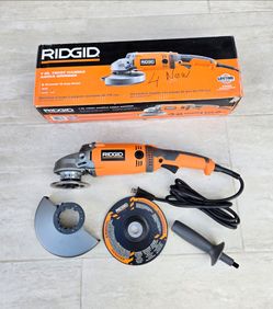 RIDGID 15 Amp cordee 7in Twist Handle Angle Grinder