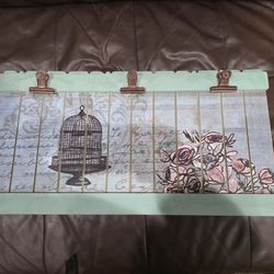 Bird Cage Painting Photo Holder 