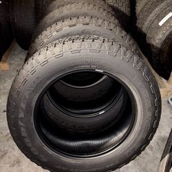 Set of 4 Used Tires Goodyear Wrangler Trailrunner A/T 275/60R20. Some edge wear on 2 of them. 60% Tread