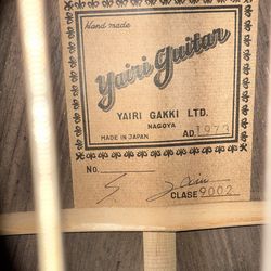 Vintage 1973 Yairi Signature 9002