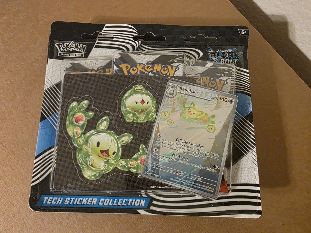Pokemon Cards Black Bolt Tech Sticker Collection