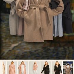 JQ FLEECE BELTED HOODIE COAT Size small 