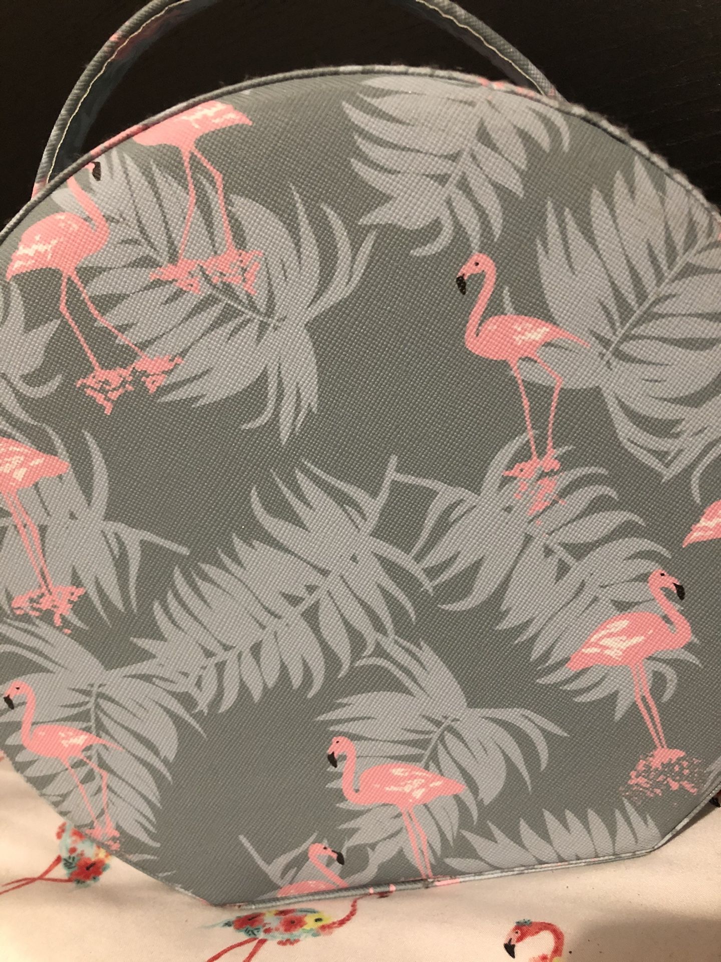 Grey Flamingo Makeup case