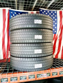 4 Used Matching Tires LT235/80R17 FIRESTONE TRANSFORCE AT2 ALL SEASON DUALLY TRUCK 10 PLY 80LBS PSI 235 80 17