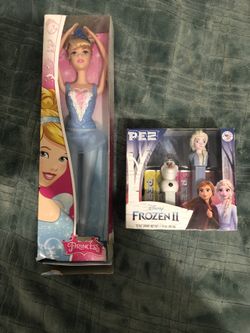 Cinderella doll + frozen pez