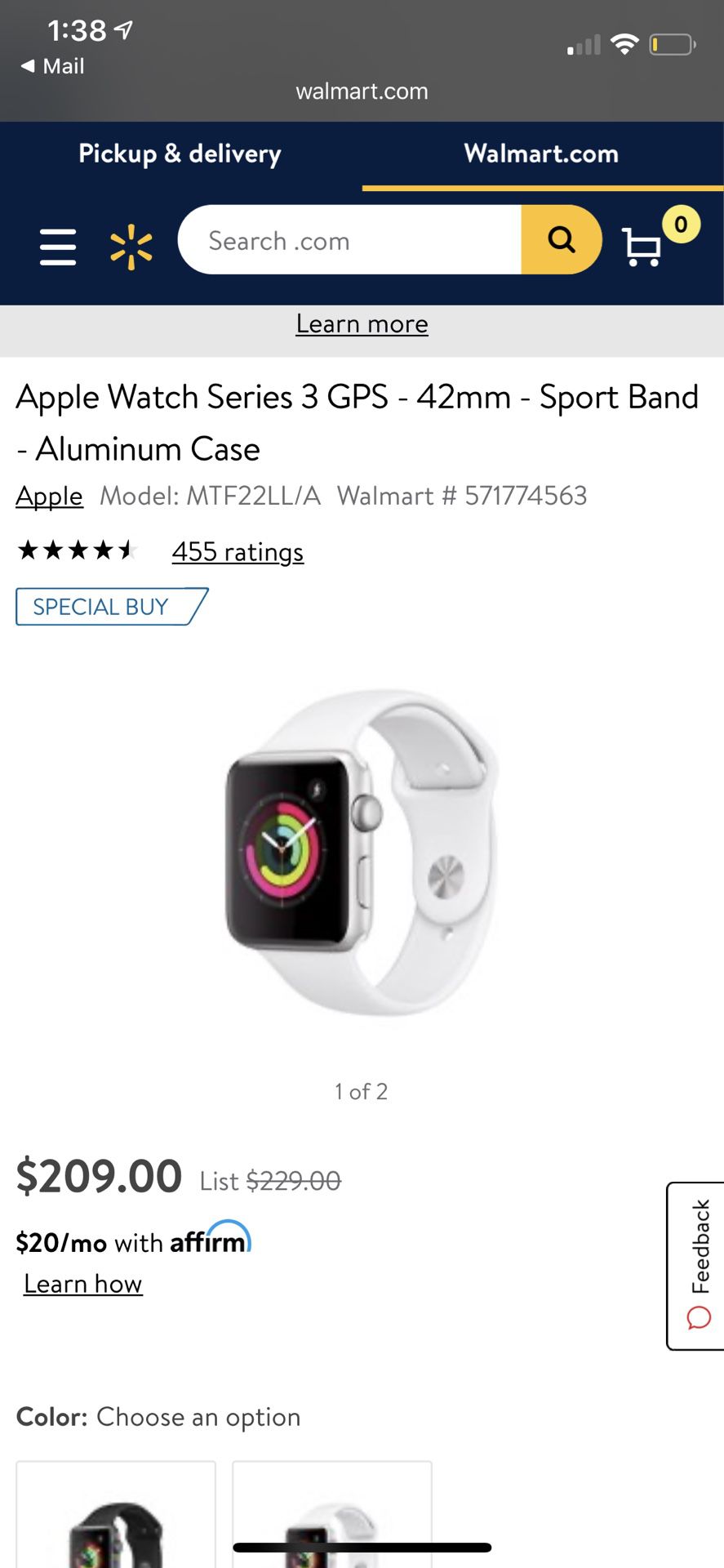 Brand New Apple Watch Series 3 (GPS, 42mm)