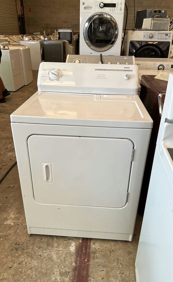 White Kenmore Dryer with AutoDry Feature