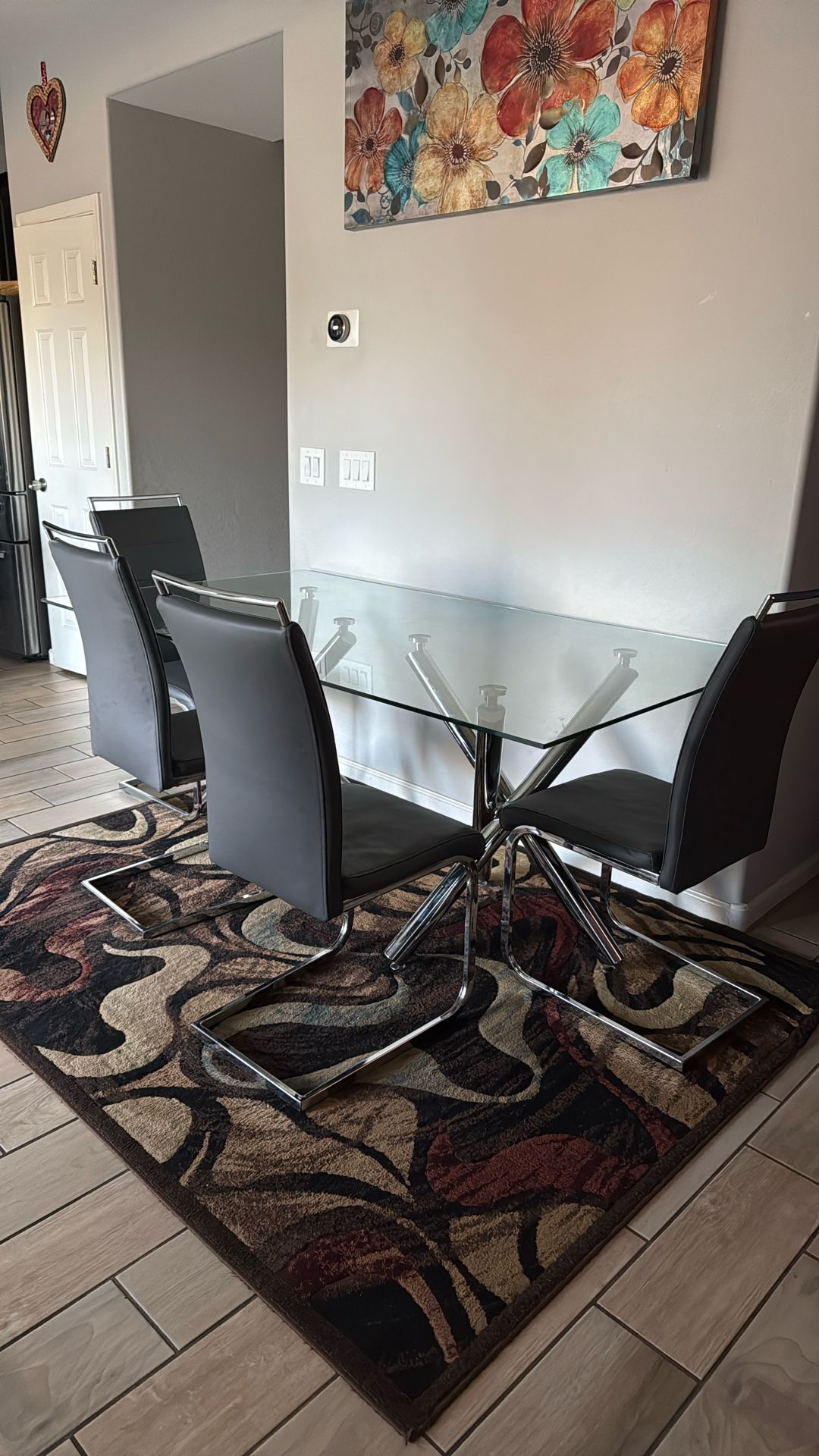 Modern Glass dining Set