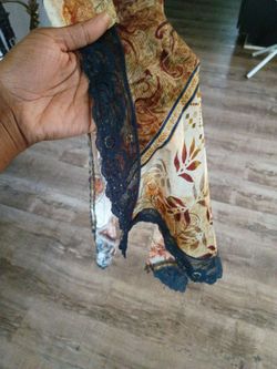 Fashion Nova medium Long silk dress with bottom slits