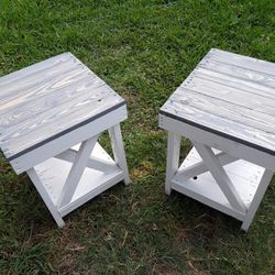Farmhouse style end tables