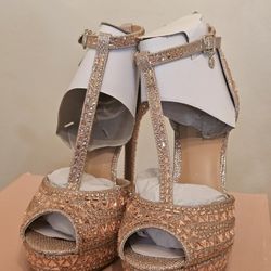 Thalia Sodi Rose Gold Heels