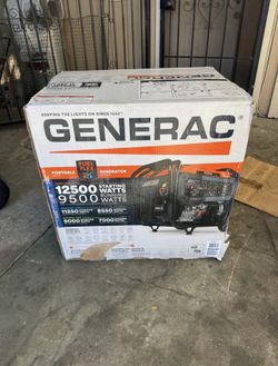 Generac 12,500/9500-Watt Electric Start Tri Fuel Portable Generator w/ CoSense for DIY Projects, Outdoor Events and Power Outages