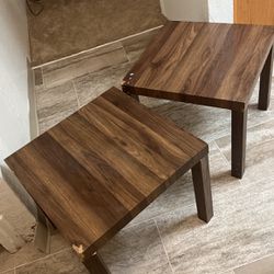 Two Little Brown Tables