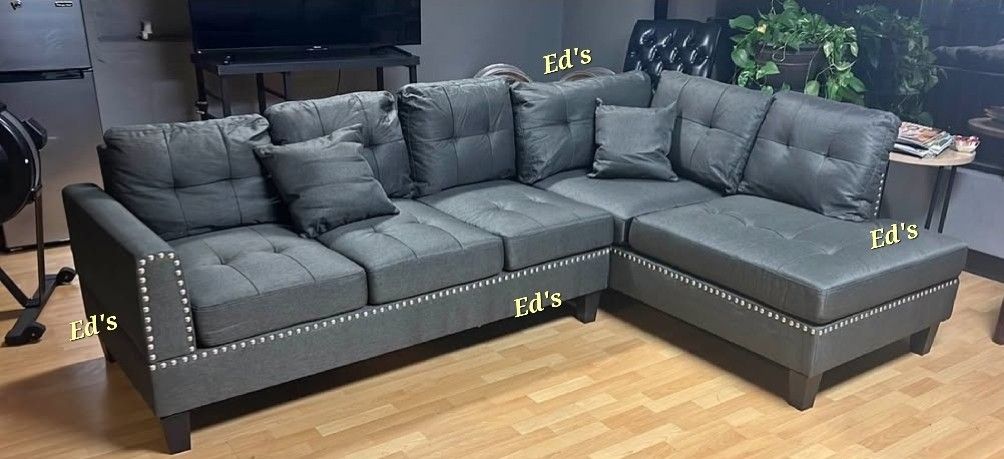 BRAND NEW 2PC SECTIONAL SOFA SET WITH ACCENT PILLOW INCLUDED $329
