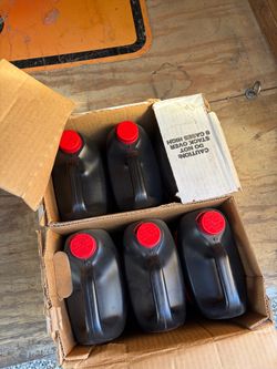 Brand new bottles of coolant
