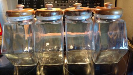 Vintage kitchen canister set.