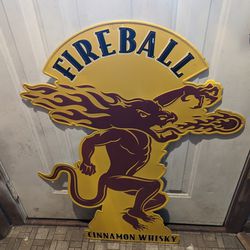 Tin Fireball Sign