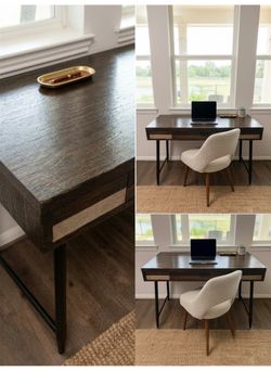 Mid-Century Modern Staged Writing Desk - Mixed Wood Finish - Must Sell Today!