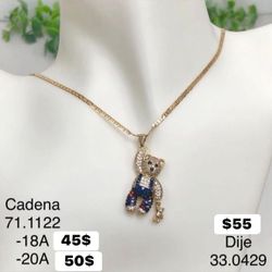 Gorgeous Chain 18K Gold Plating And The Beautiful Bear 