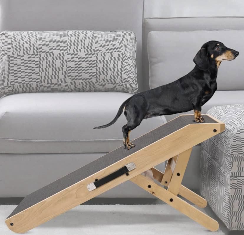 PRIORPET Dog ramp for Couch Birchwood Foldable Dog ramp - Adjustable 7"" to 20" Dogs up to 170lbs