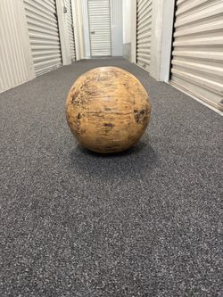 5 carved wood decorative wooden balls
