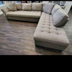 Grey Fabric Sectional 