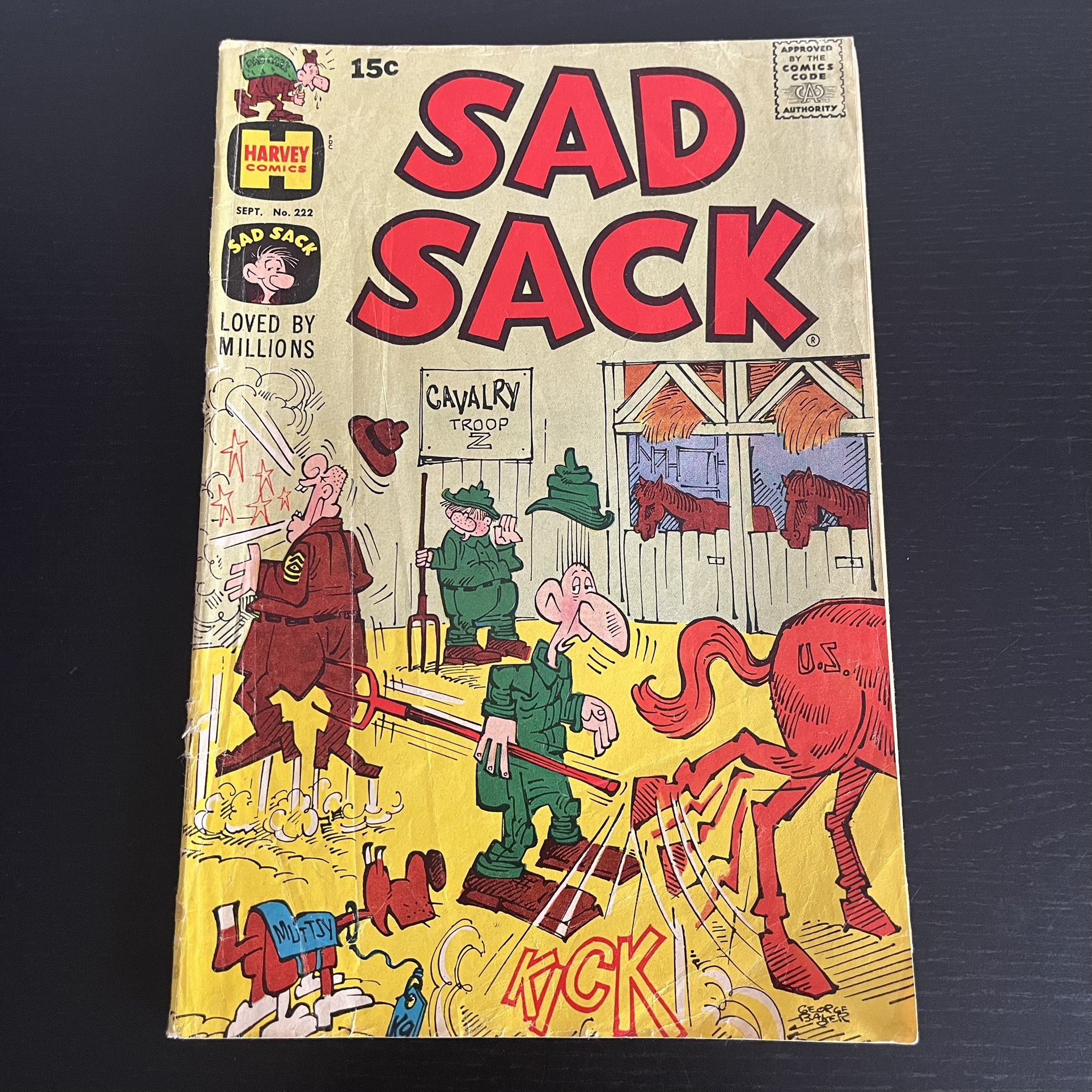 Harvey Comics Sad Sack No 222 Vintage September 1971