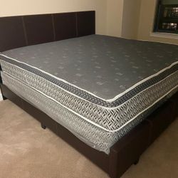 Queen Mattress Come With Bed Frame And Free Box Spring - Same Day Delivery 