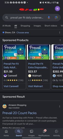 20 pack XL Extra Absorbant underwear, 1 pack for $5. Unisex