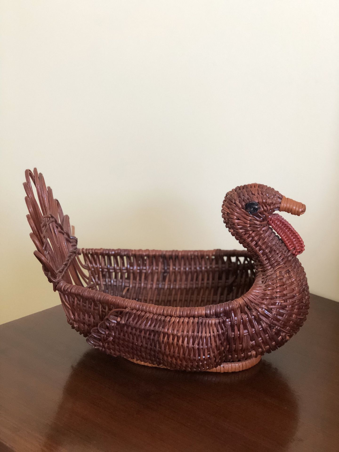 Vintage wicker turkey basket