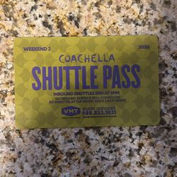 Coachella weekend to shuttle pass
