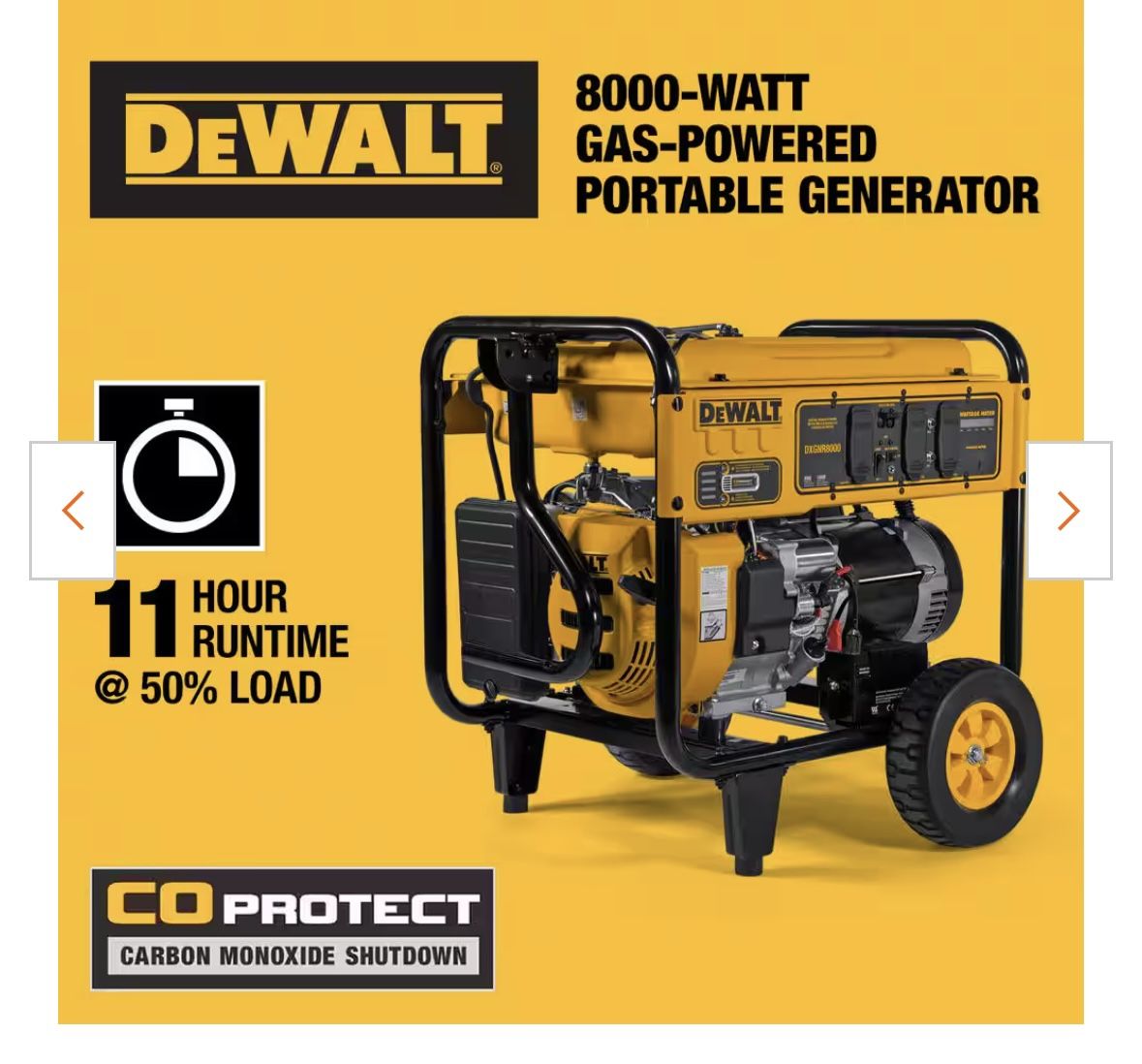 Dewalt generator 8000-watts