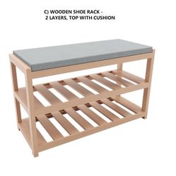 Wooden Racks, Shoe Rack, And Free Item