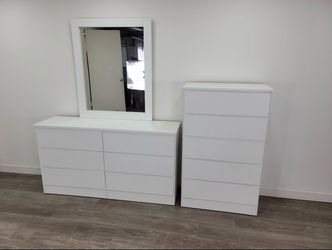 Dresser whit mirror and chest - Cómoda con espejo y gavetero
