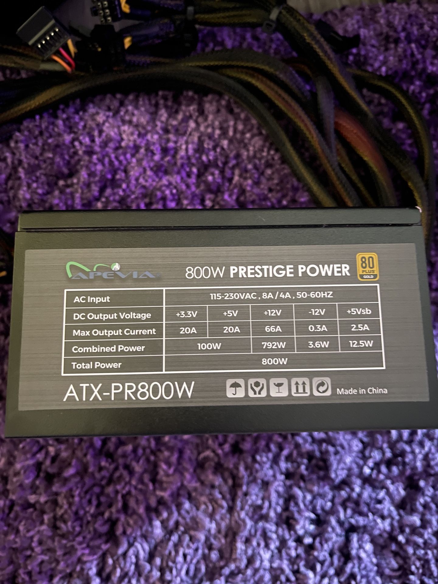 USED | Apevia | 800 W PSU | ATX PR800W