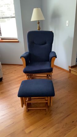 Glider chair and footstool