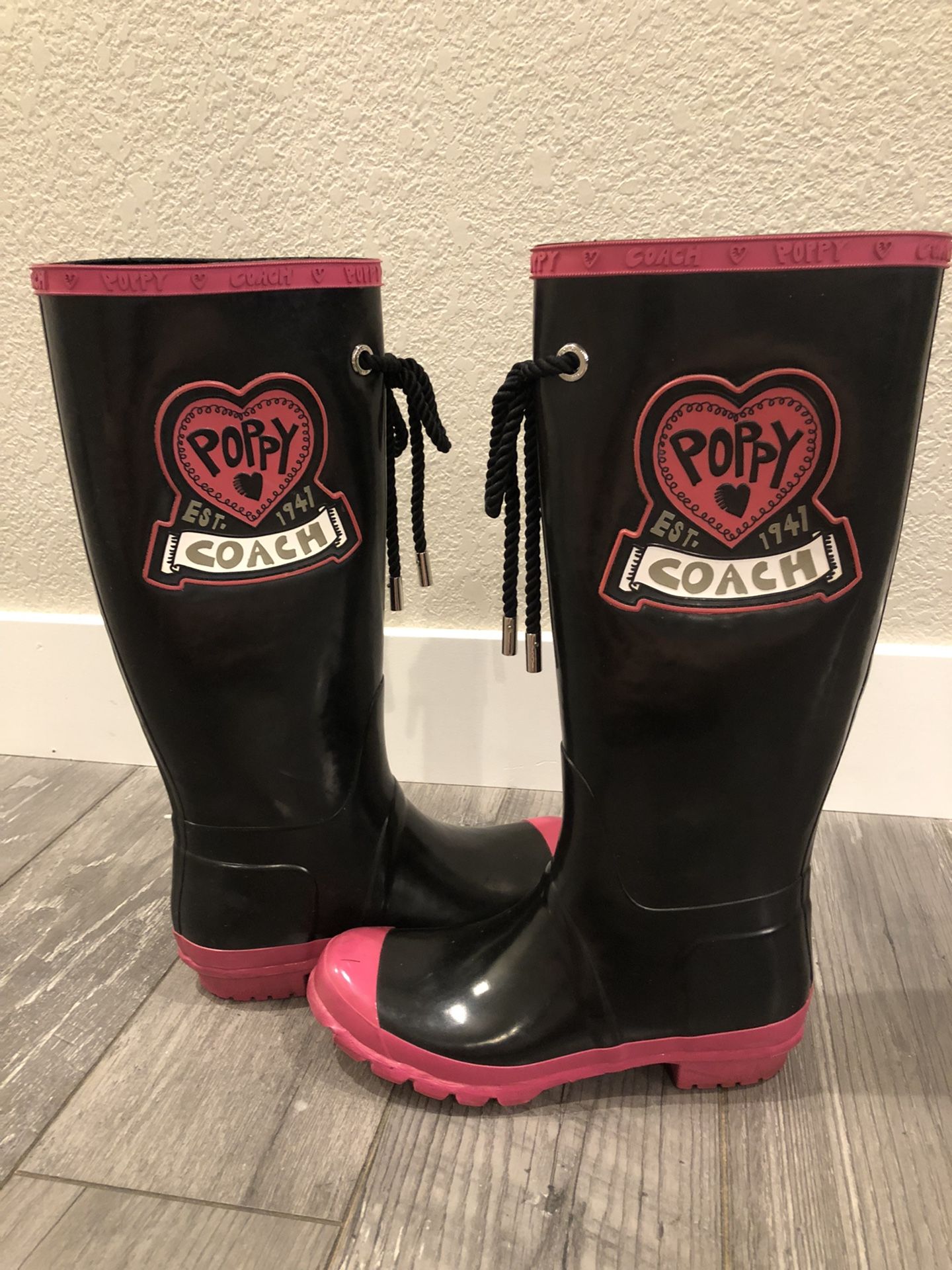 COACH POPPY RAIN BOOTS (size 7)