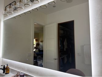 Backlit mirror