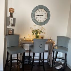 Foldable Dinning Table With 3 Chairs 