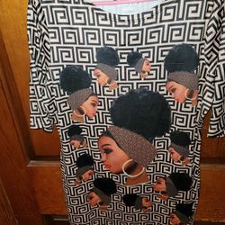 Black girl print dress