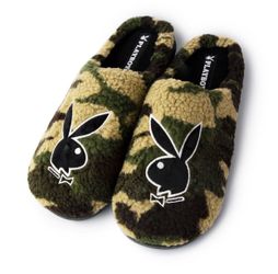 Playboy Camo Sherpa Slippers Brand new size M 9-10