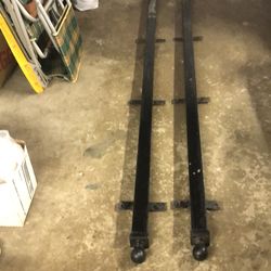 Two 8 ft. Tall Steel Fence Gate Posts
