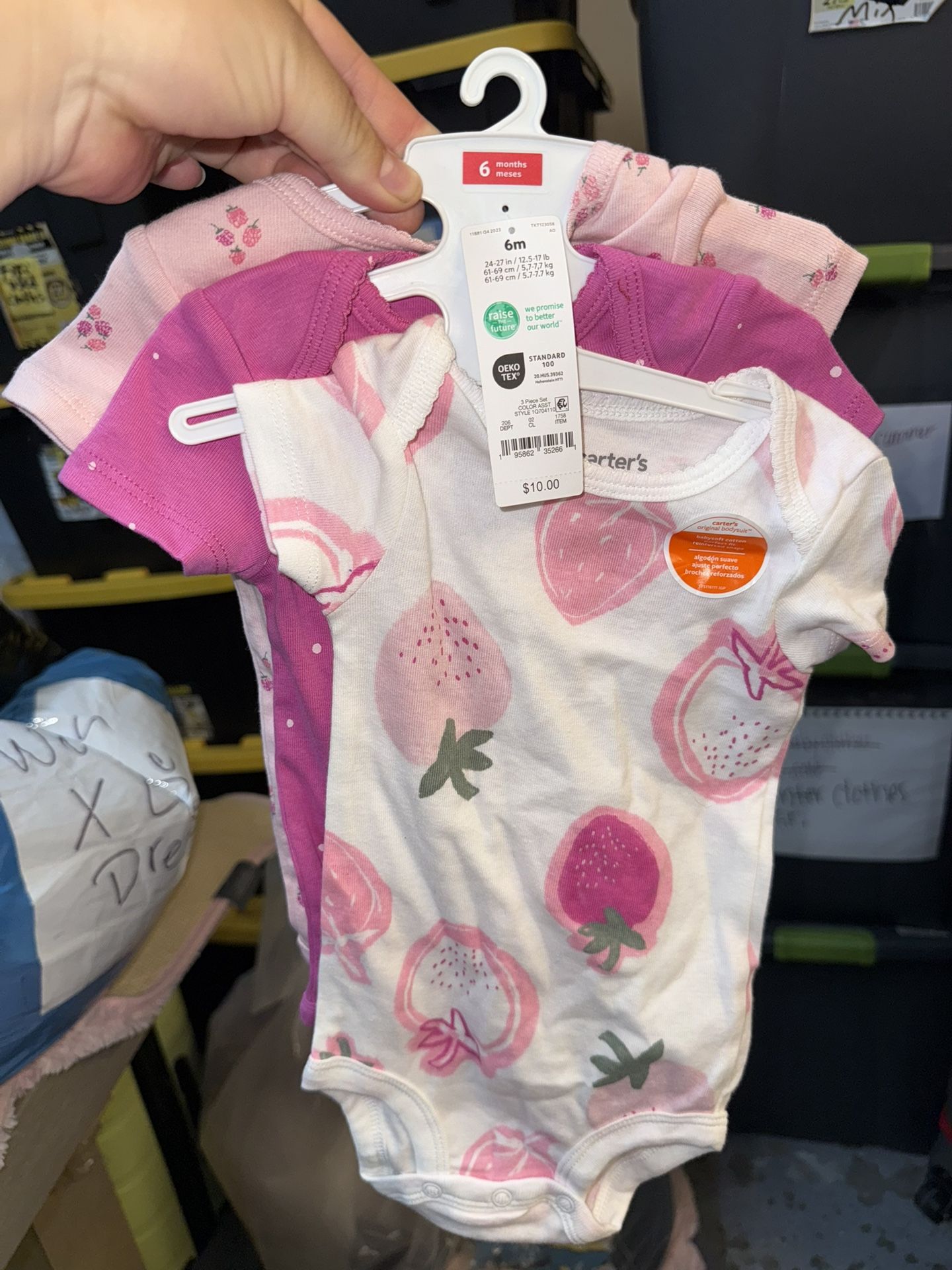 Carters Baby Girl Onesies 6m