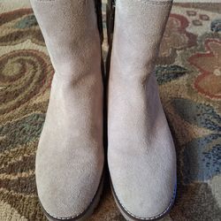 Blonde Dakota Tan Suede 6.5 Buckle Zip Boots