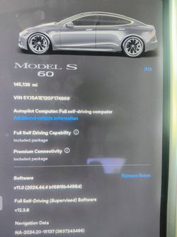 2016 Tesla Model S, FSD, Free Supercharging For Life