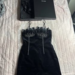 Yves Saint Laurent Mini Sequin Embellish Dress