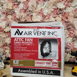 Air Vent
1620 CFM Black Electric Powered Gable Mount Electric Attic Fan